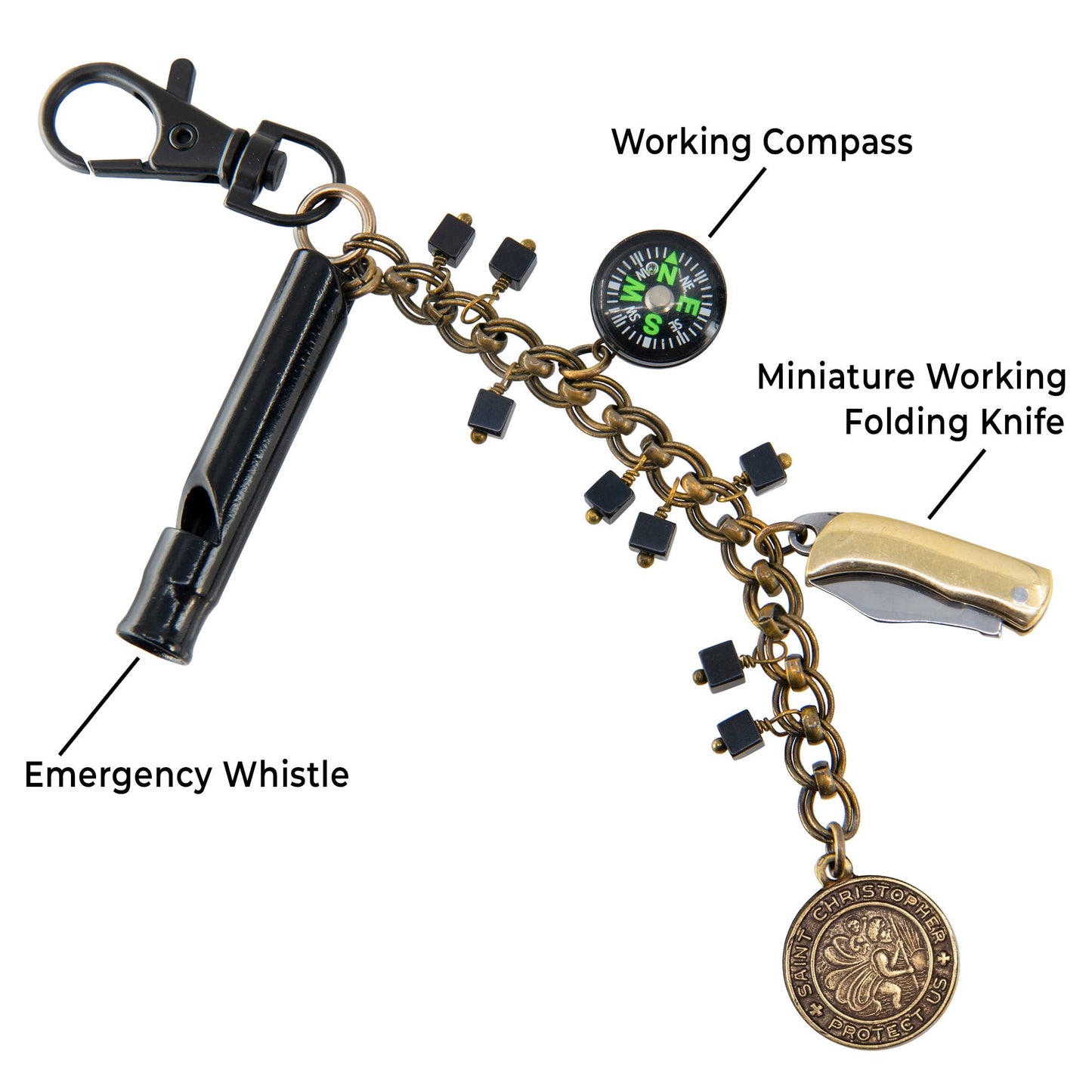 Emergency Purse Charm: St Christopher Medal Charm
