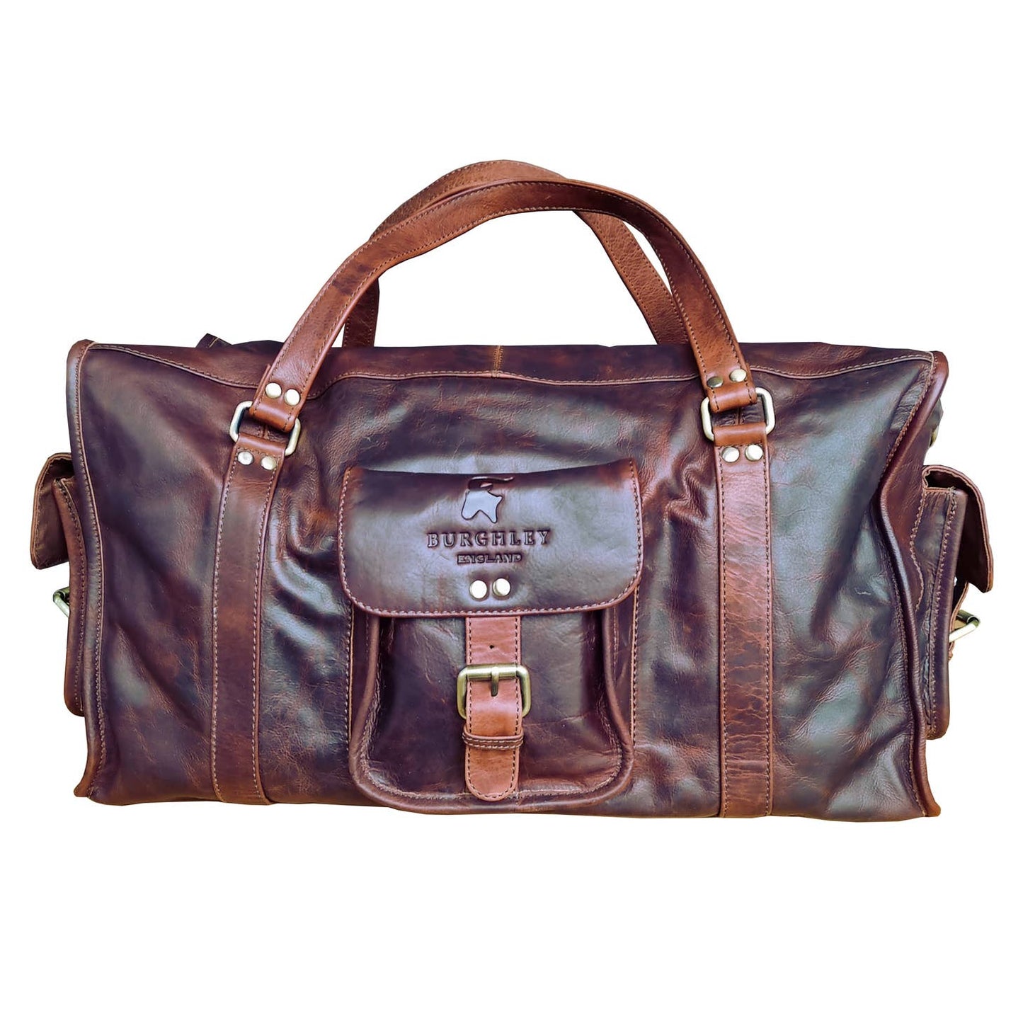 Burghley - Stamford – Full Leather Vintage Style Travel Bag / Holdall