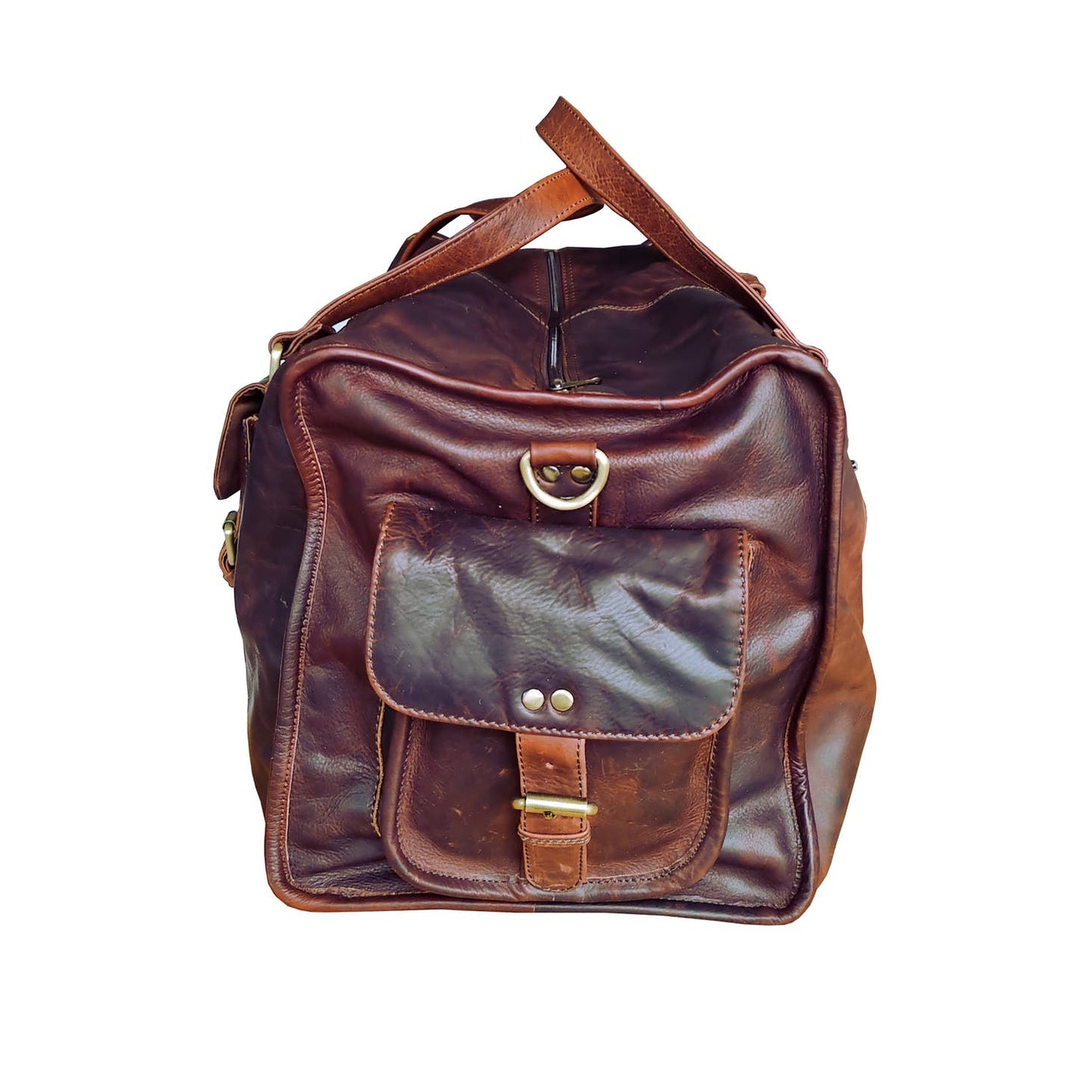 Burghley - Stamford – Full Leather Vintage Style Travel Bag / Holdall
